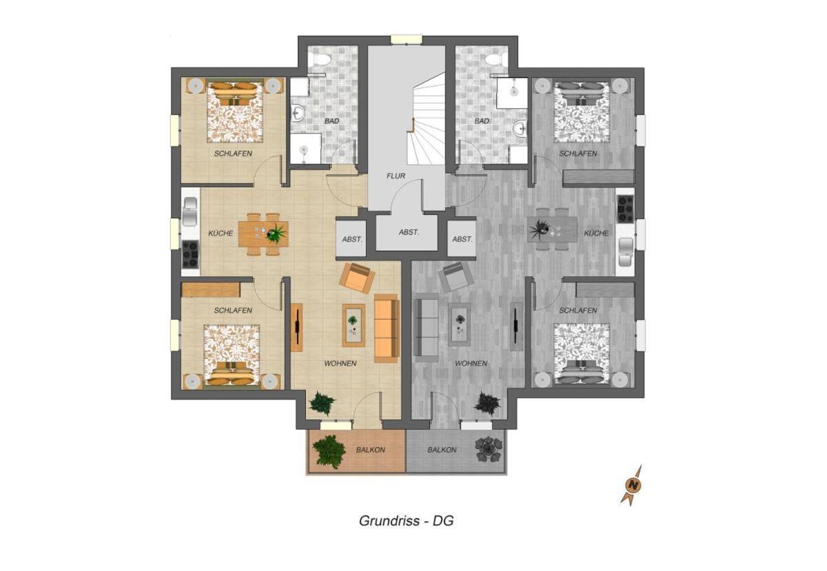 בורן Ferienwohnung Abendsonne מראה חיצוני תמונה